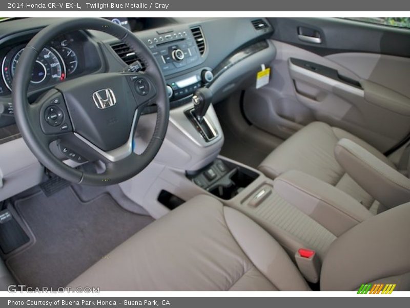 Twilight Blue Metallic / Gray 2014 Honda CR-V EX-L