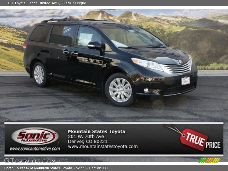 Black / Bisque 2014 Toyota Sienna Limited AWD