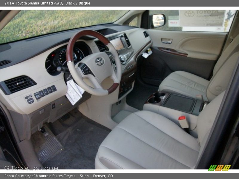 Black / Bisque 2014 Toyota Sienna Limited AWD