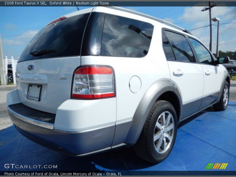 Oxford White / Medium Light Stone 2008 Ford Taurus X SEL