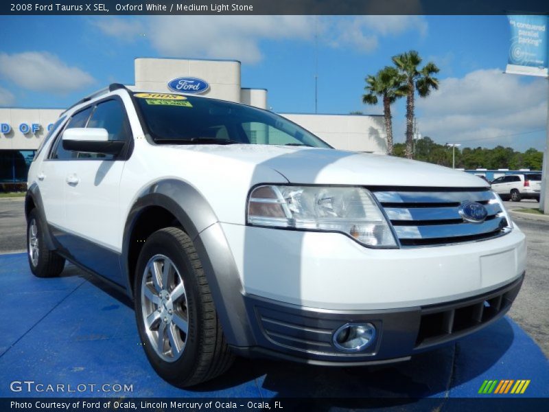 Oxford White / Medium Light Stone 2008 Ford Taurus X SEL