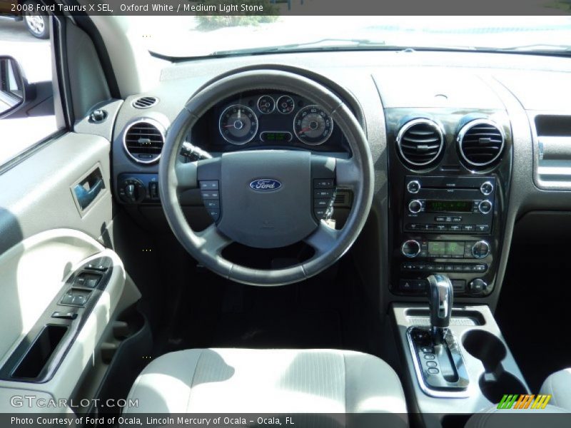 Oxford White / Medium Light Stone 2008 Ford Taurus X SEL