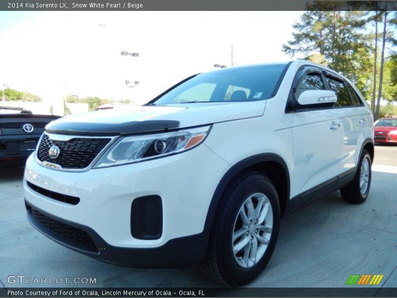 Snow White Pearl / Beige 2014 Kia Sorento LX