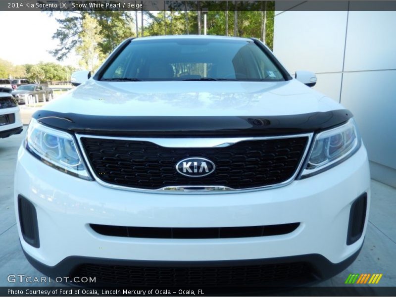 Snow White Pearl / Beige 2014 Kia Sorento LX