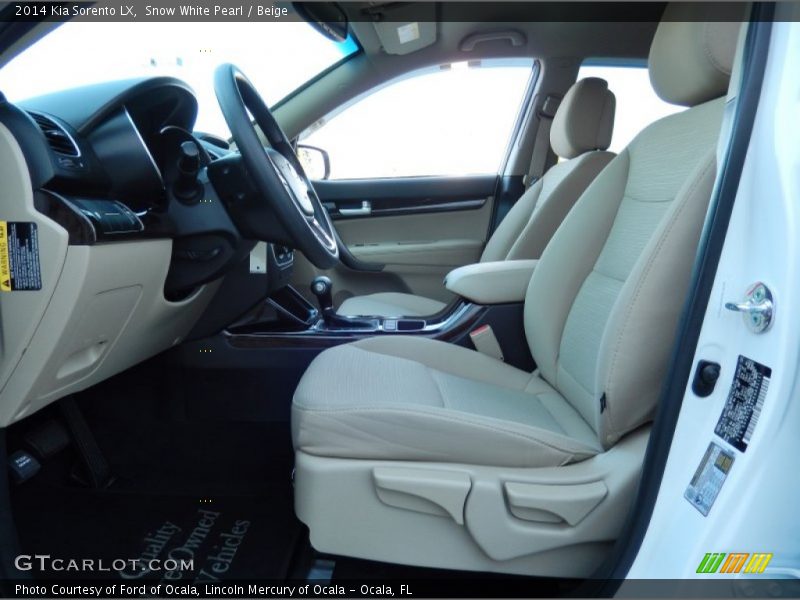Snow White Pearl / Beige 2014 Kia Sorento LX