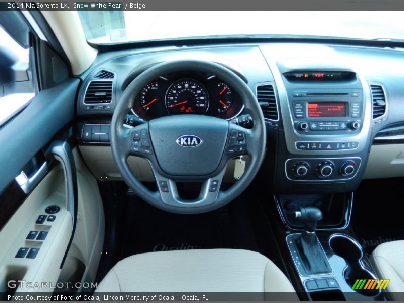 Snow White Pearl / Beige 2014 Kia Sorento LX