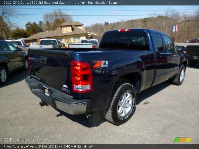 Midnight Blue Metallic / Ebony 2012 GMC Sierra 1500 SLE Extended Cab 4x4