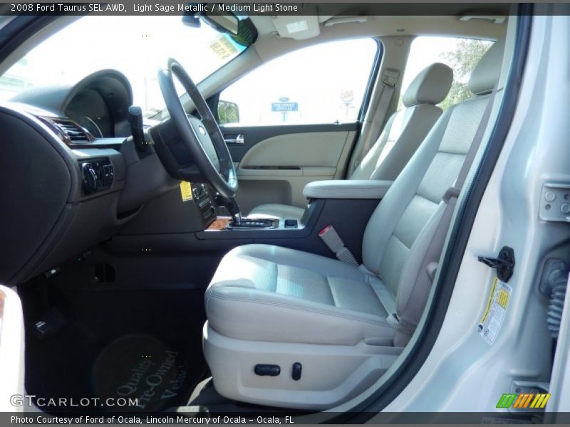 Light Sage Metallic / Medium Light Stone 2008 Ford Taurus SEL AWD
