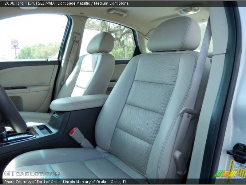Light Sage Metallic / Medium Light Stone 2008 Ford Taurus SEL AWD