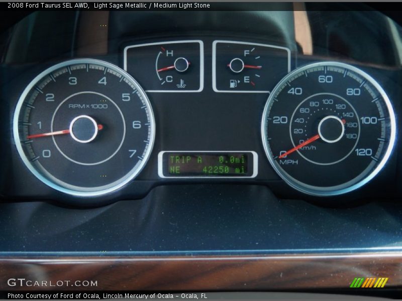 Light Sage Metallic / Medium Light Stone 2008 Ford Taurus SEL AWD
