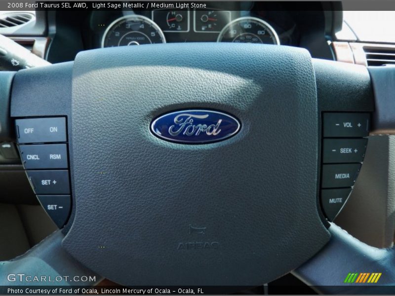Light Sage Metallic / Medium Light Stone 2008 Ford Taurus SEL AWD