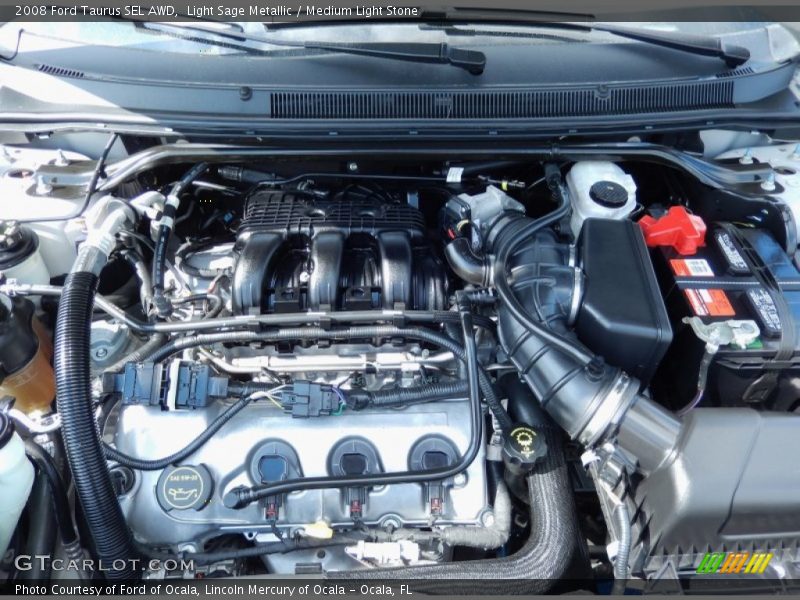 Light Sage Metallic / Medium Light Stone 2008 Ford Taurus SEL AWD