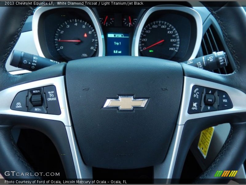 White Diamond Tricoat / Light Titanium/Jet Black 2013 Chevrolet Equinox LT