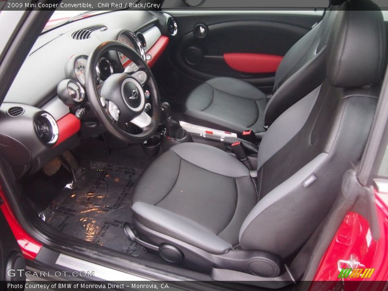 Chili Red / Black/Grey 2009 Mini Cooper Convertible