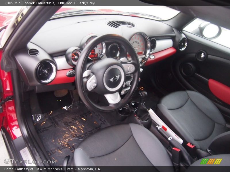 Chili Red / Black/Grey 2009 Mini Cooper Convertible