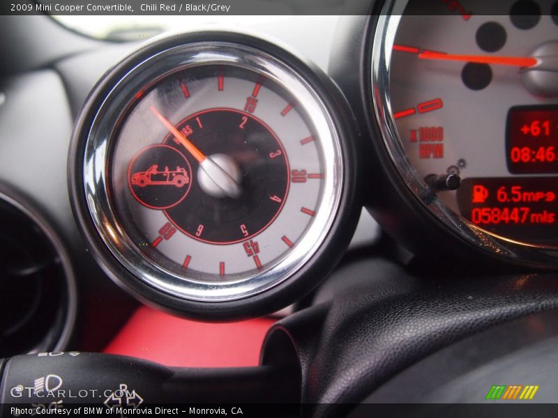 Chili Red / Black/Grey 2009 Mini Cooper Convertible