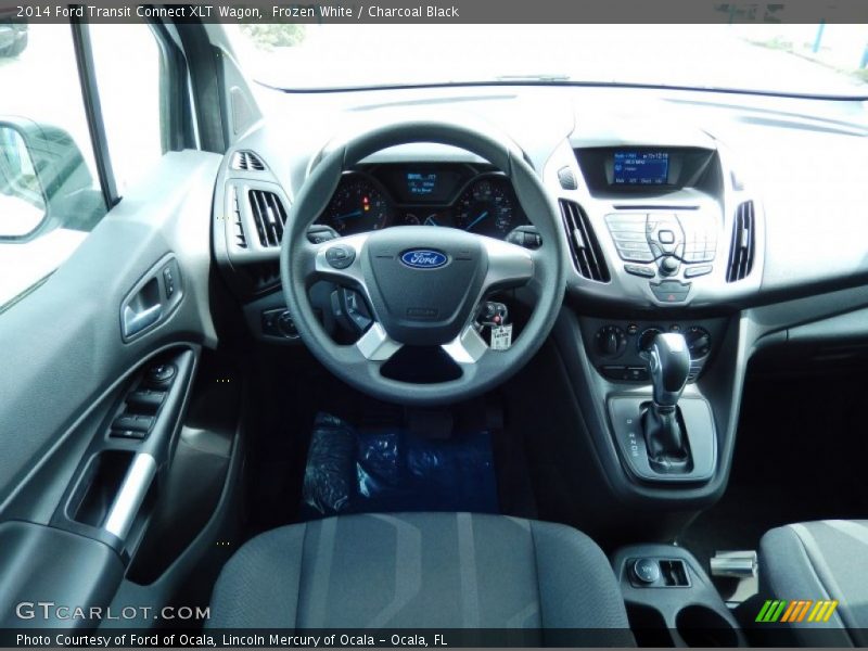 Frozen White / Charcoal Black 2014 Ford Transit Connect XLT Wagon