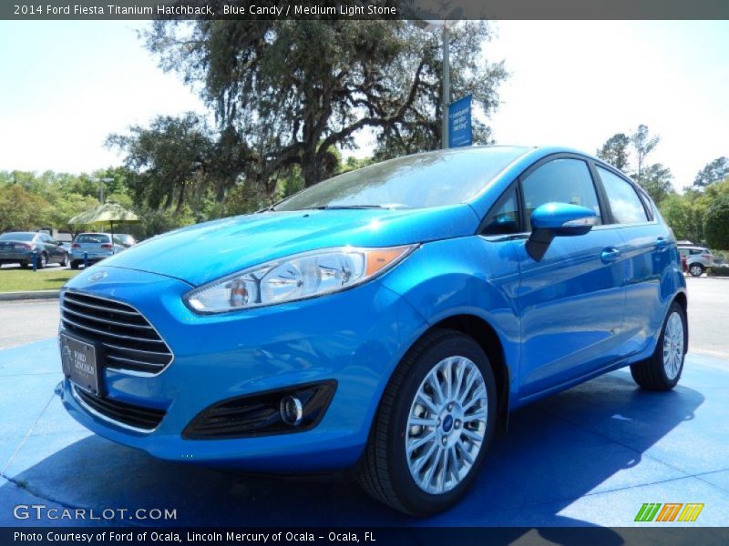Blue Candy / Medium Light Stone 2014 Ford Fiesta Titanium Hatchback