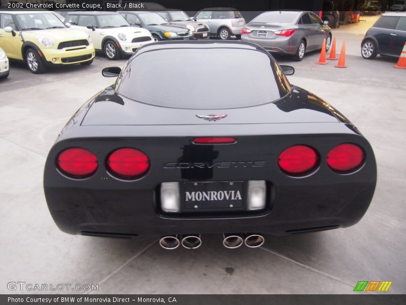 Black / Black 2002 Chevrolet Corvette Coupe