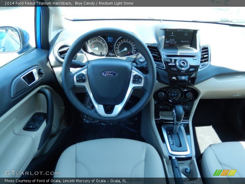 Blue Candy / Medium Light Stone 2014 Ford Fiesta Titanium Hatchback