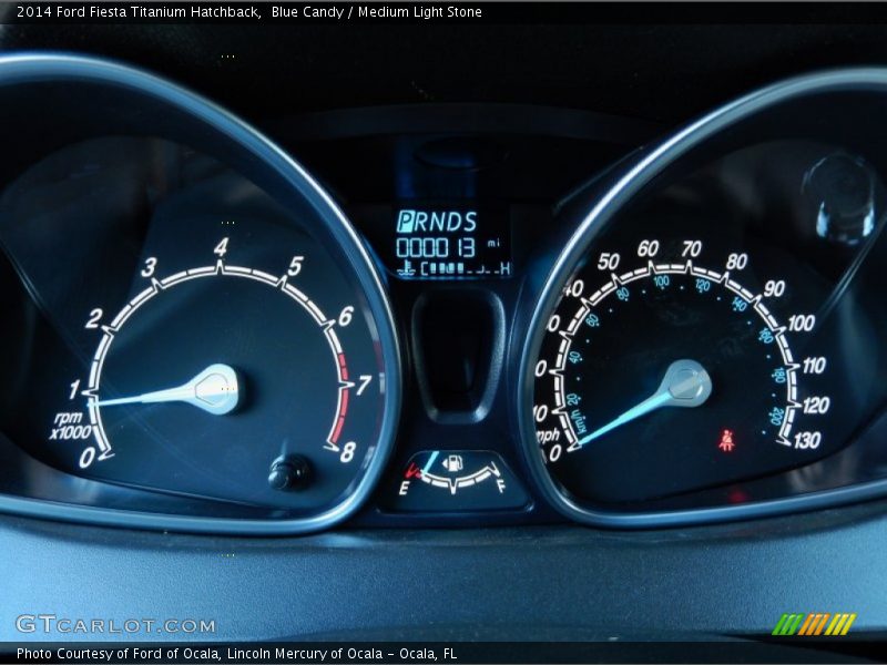 Blue Candy / Medium Light Stone 2014 Ford Fiesta Titanium Hatchback