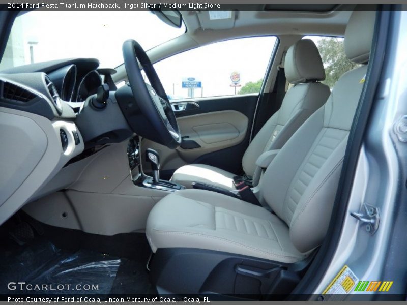  2014 Fiesta Titanium Hatchback Medium Light Stone Interior