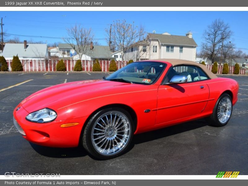 Phoenix Red / Ivory 1999 Jaguar XK XK8 Convertible