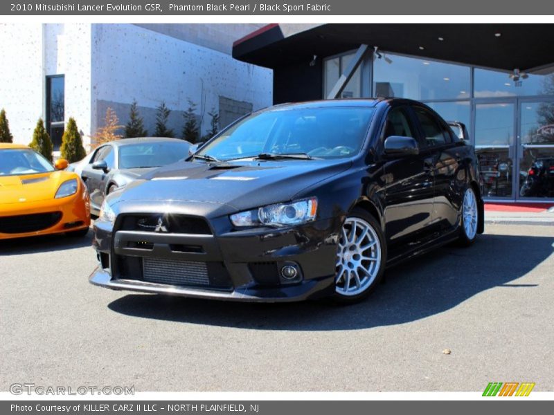 Phantom Black Pearl / Black Sport Fabric 2010 Mitsubishi Lancer Evolution GSR