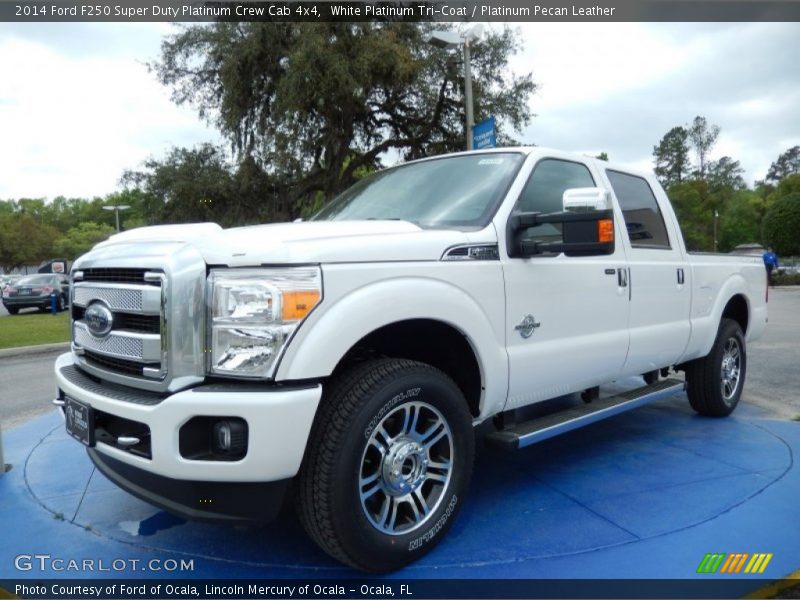 White Platinum Tri-Coat / Platinum Pecan Leather 2014 Ford F250 Super Duty Platinum Crew Cab 4x4