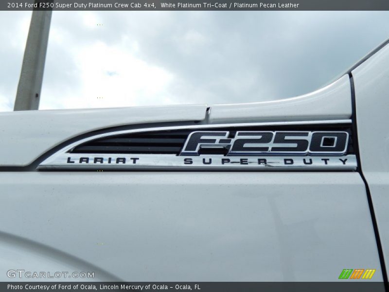 White Platinum Tri-Coat / Platinum Pecan Leather 2014 Ford F250 Super Duty Platinum Crew Cab 4x4