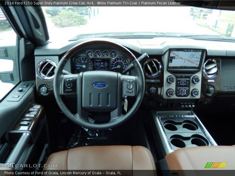 White Platinum Tri-Coat / Platinum Pecan Leather 2014 Ford F250 Super Duty Platinum Crew Cab 4x4