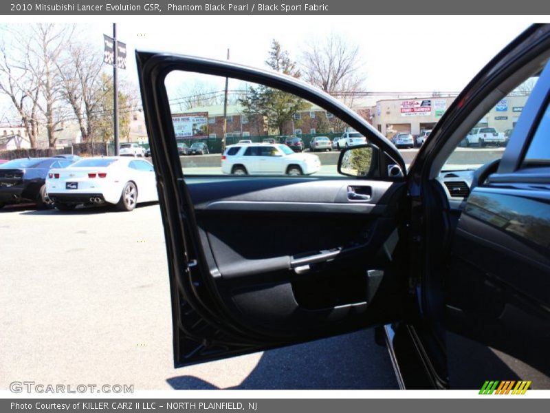 Phantom Black Pearl / Black Sport Fabric 2010 Mitsubishi Lancer Evolution GSR