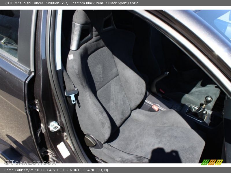 Phantom Black Pearl / Black Sport Fabric 2010 Mitsubishi Lancer Evolution GSR