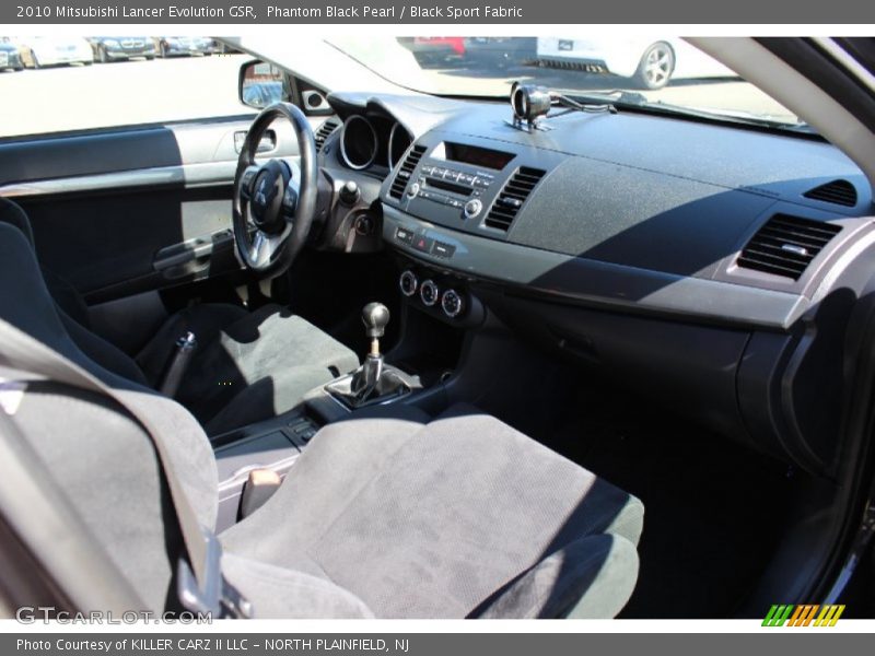 Phantom Black Pearl / Black Sport Fabric 2010 Mitsubishi Lancer Evolution GSR