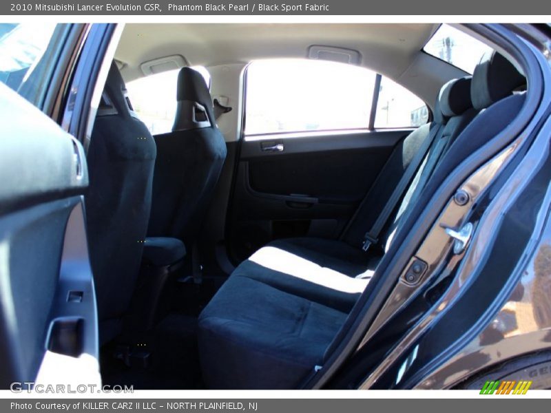 Phantom Black Pearl / Black Sport Fabric 2010 Mitsubishi Lancer Evolution GSR