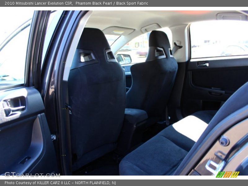 Phantom Black Pearl / Black Sport Fabric 2010 Mitsubishi Lancer Evolution GSR