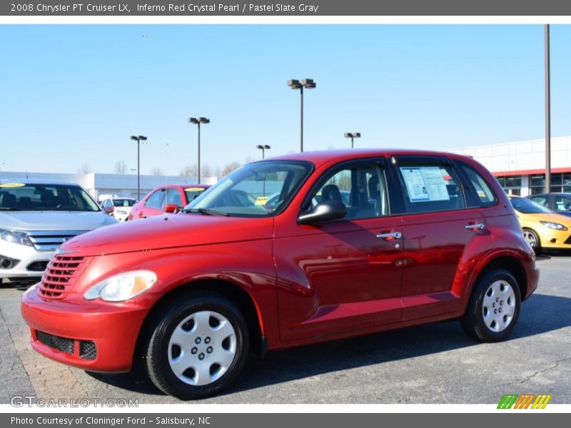 Inferno Red Crystal Pearl / Pastel Slate Gray 2008 Chrysler PT Cruiser LX