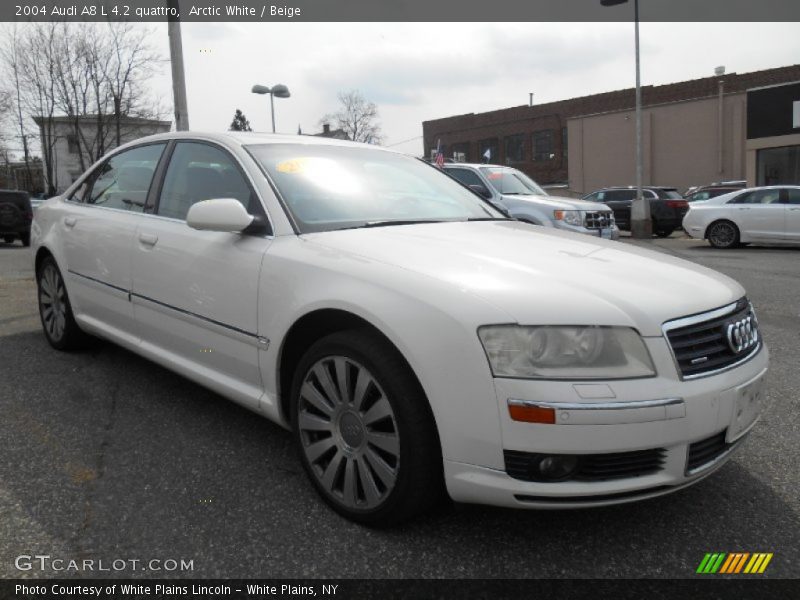 Arctic White / Beige 2004 Audi A8 L 4.2 quattro