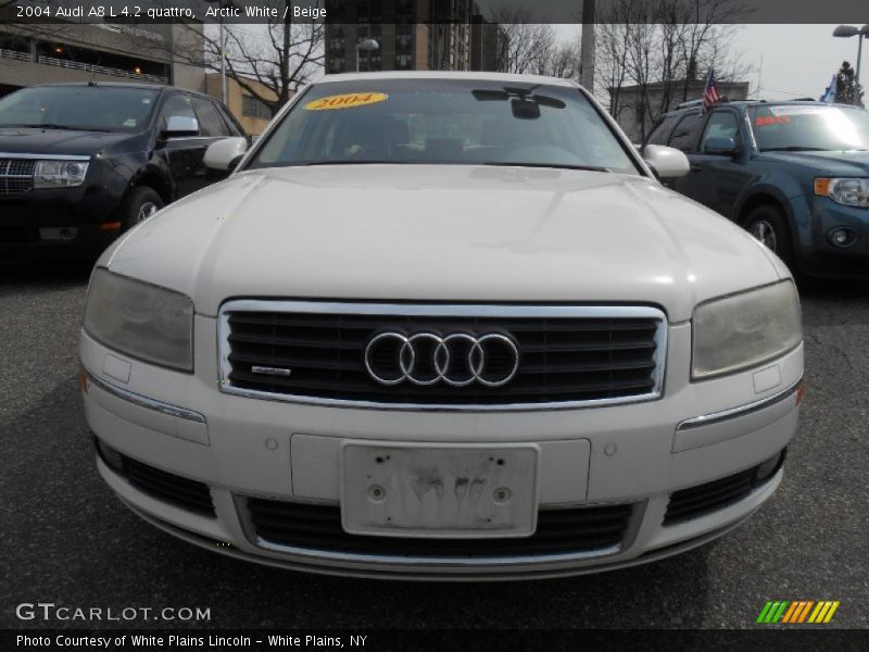 Arctic White / Beige 2004 Audi A8 L 4.2 quattro