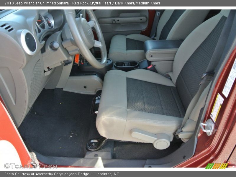 Red Rock Crystal Pearl / Dark Khaki/Medium Khaki 2010 Jeep Wrangler Unlimited Sahara