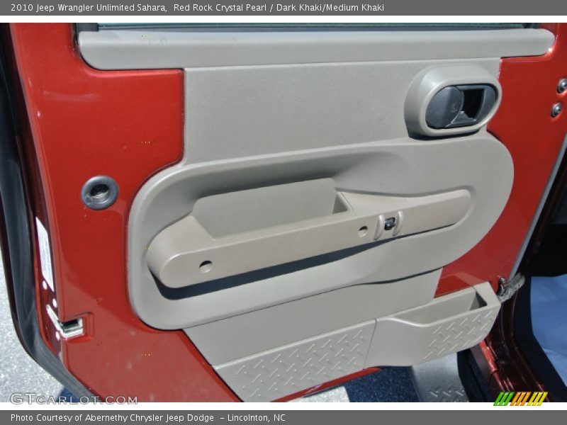 Red Rock Crystal Pearl / Dark Khaki/Medium Khaki 2010 Jeep Wrangler Unlimited Sahara