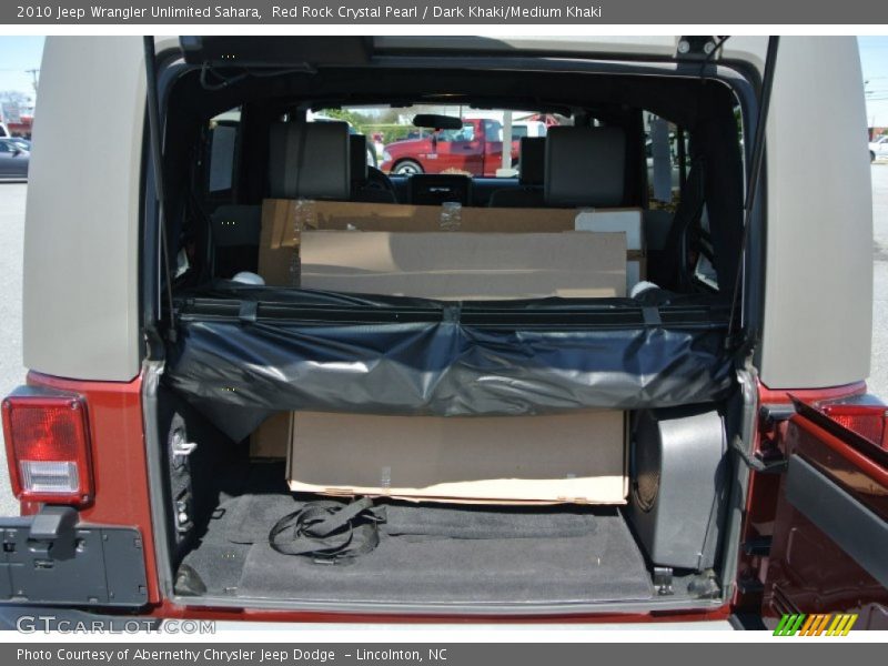Red Rock Crystal Pearl / Dark Khaki/Medium Khaki 2010 Jeep Wrangler Unlimited Sahara