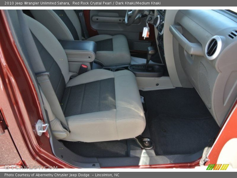 Red Rock Crystal Pearl / Dark Khaki/Medium Khaki 2010 Jeep Wrangler Unlimited Sahara