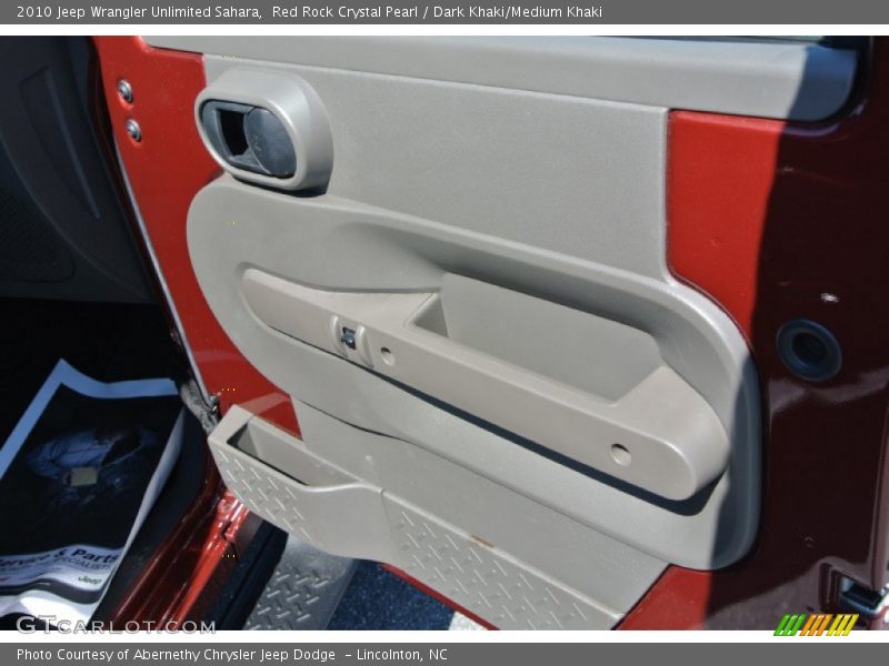 Red Rock Crystal Pearl / Dark Khaki/Medium Khaki 2010 Jeep Wrangler Unlimited Sahara