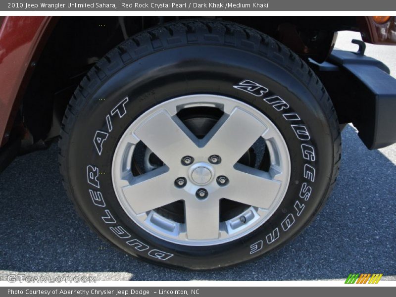 Red Rock Crystal Pearl / Dark Khaki/Medium Khaki 2010 Jeep Wrangler Unlimited Sahara