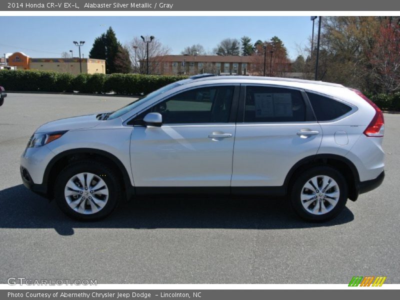 Alabaster Silver Metallic / Gray 2014 Honda CR-V EX-L