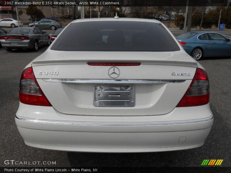 Arctic White / Cashmere 2007 Mercedes-Benz E 350 4Matic Sedan