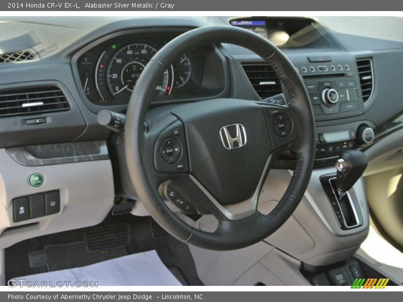 Alabaster Silver Metallic / Gray 2014 Honda CR-V EX-L