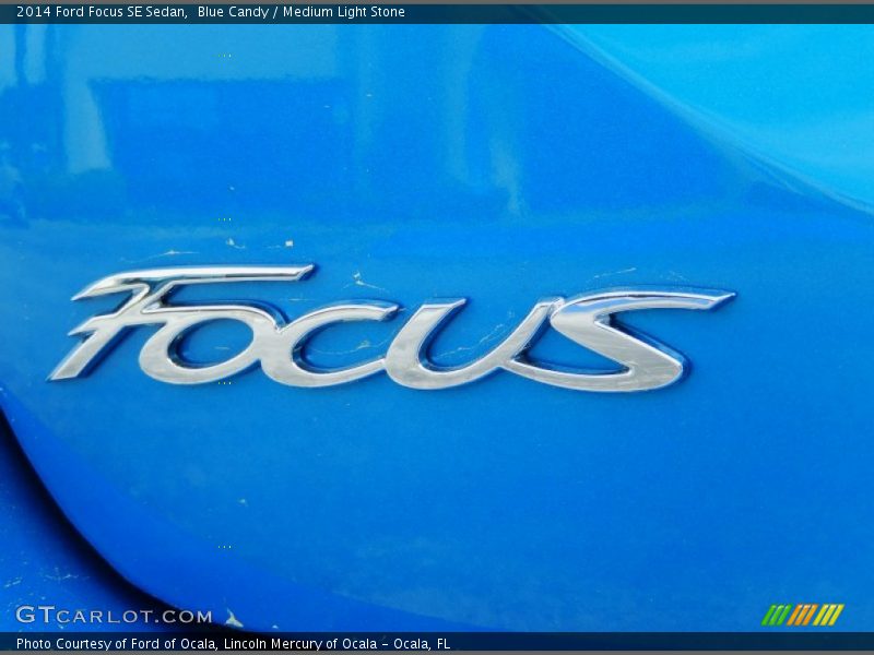 Blue Candy / Medium Light Stone 2014 Ford Focus SE Sedan