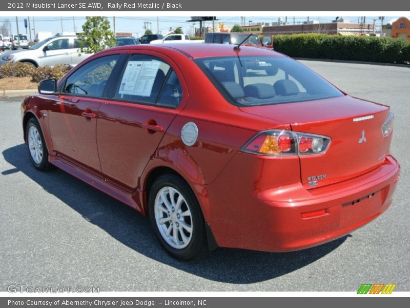 Rally Red Metallic / Black 2012 Mitsubishi Lancer SE AWD